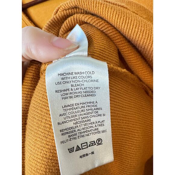 ANTHROPOLOGIE Annette Floral Sleeve Thermal Top Size Small $88 MSRP Gold Orange - Picture 8 of 10